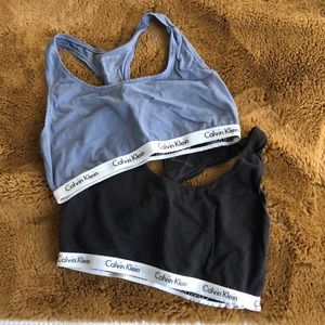 2 calvin klein bralettes!